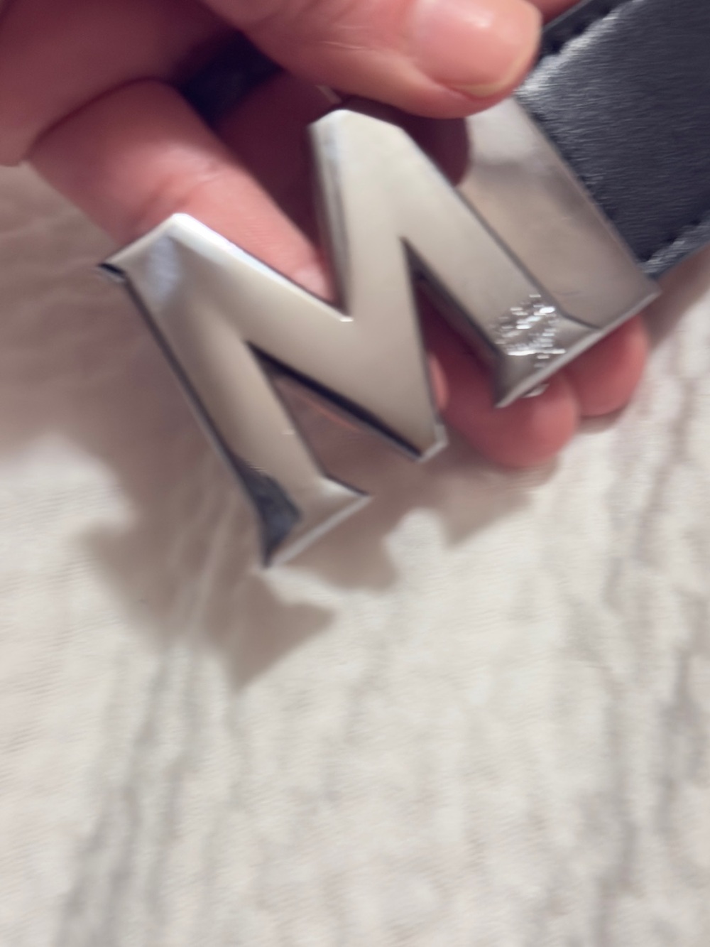 Monogram 'M' Buckle Tan Logo Belt - Picture 6 of 6